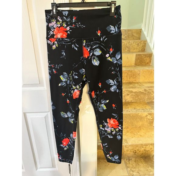 Victoria Secret Navy Floral Leggings Size 14 - Picture 4 of 6